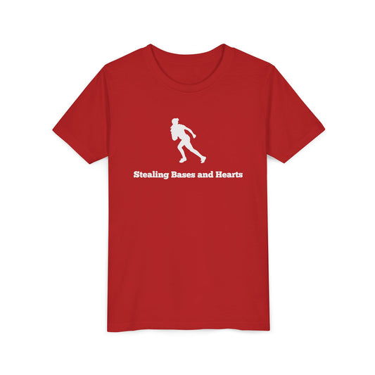 Stealing Bases and Hearts Youth Tee